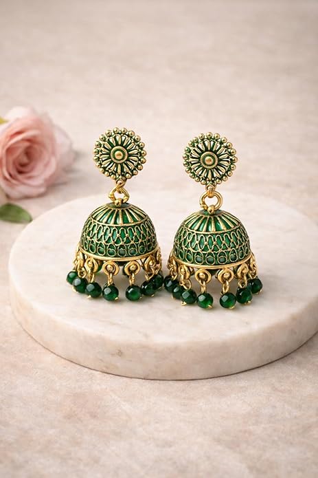 Navratri Jhumka Combo – Set of 12 Pairs, Multi-Colour