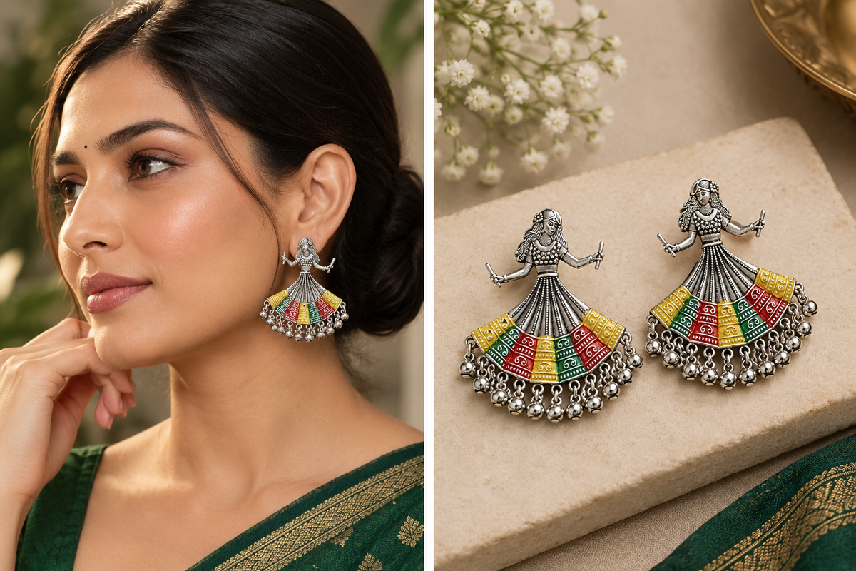 Dandiya Dancer Navratri Jhumkas